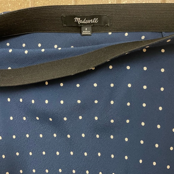 Madewell Navy Polka Dot Skirt - Picture 2 of 2